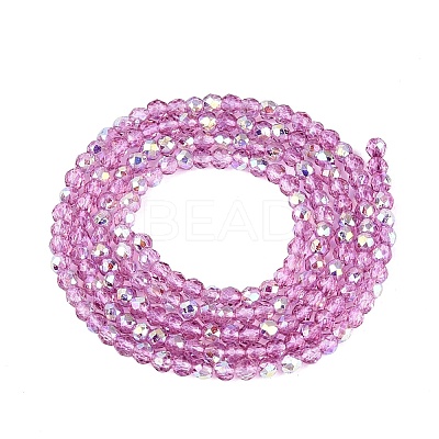 Transparent Glass Beads Strands EGLA-N028-01A-A04-1