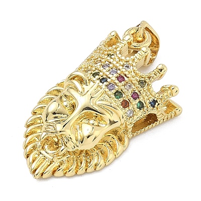 Brass Micro Pave Colorful Cubic Zirconia Pendants KK-A282-25G-1