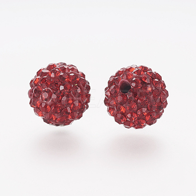 Polymer Clay Rhinestone Beads X-RB-K050-10mm-C22-1