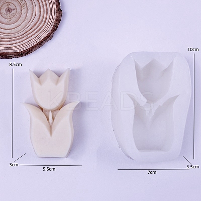 Flower DIY Food Grade Silicone Candle Molds PW-WG34714-01-1