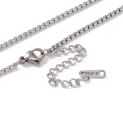 Non-Tarnish 201 Stainless Steel Box Chain Necklace for Men Women LS-NJEW-P268-A28-1X5-1