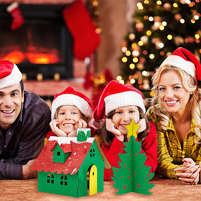 6 Sets 2 Style Unfinished Cardboard 3D Puzzles AJEW-NB0005-36-1