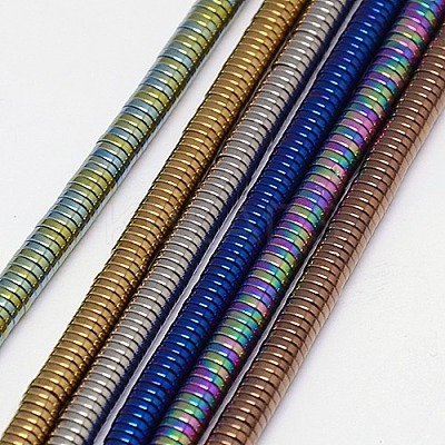 Electroplate Non-magnetic Synthetic Hematite Beads Strands G-J164A-3mm-M-1