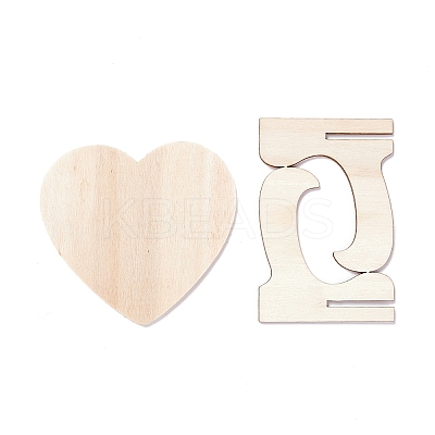 Heart Wooden Mini Chalkboard Signs LS-AJEW-M035-02-1