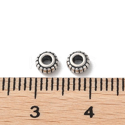 925 Sterling Silver Corrugated Beads STER-P053-09B-AS-1