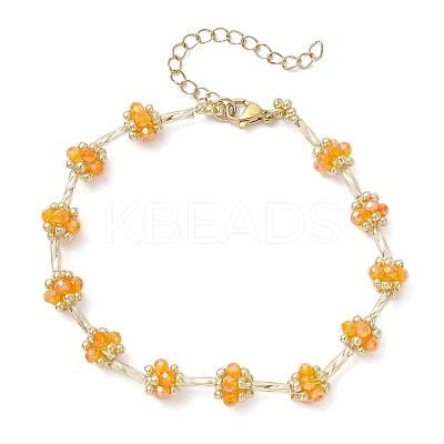 Glass Seed Beaded Bracelets for Women BJEW-MZ00216-01-1