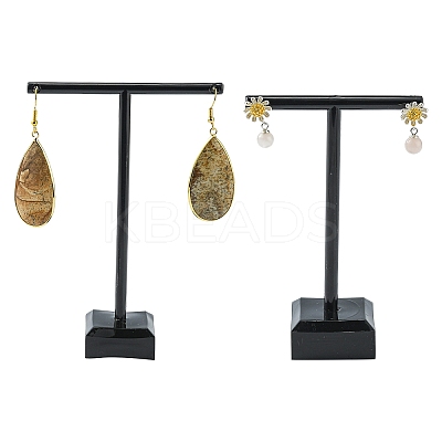 T Bar Organic Glass Earring Display Stand EDIS-G001-02-1