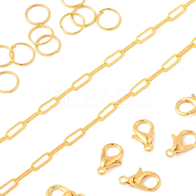 DIY Paperclip Chain Necklace Making Kit DIY-YW0005-34-1