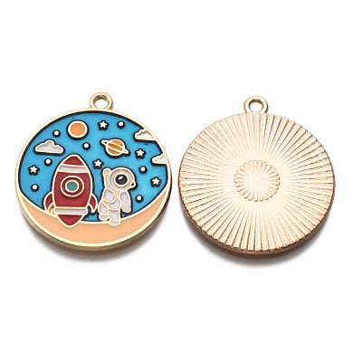 Alloy Enamel Pendants ENAM-T011-98-NR-1