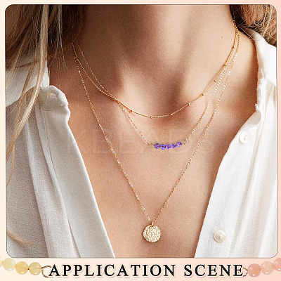16Pcs 8 Styles Natural Mixed Gemstone Round Beaded Connector Charms PALLOY-TA00131-1