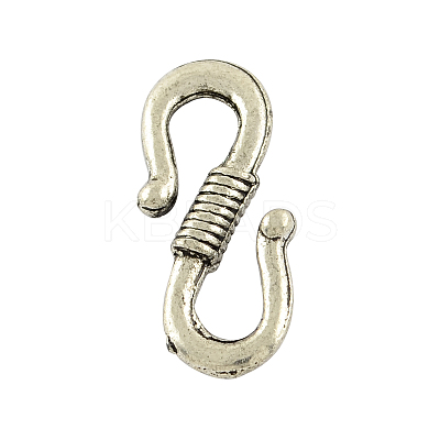 Tibetan Style Alloy S-Hook Clasps TIBE-385-AS-FF-1