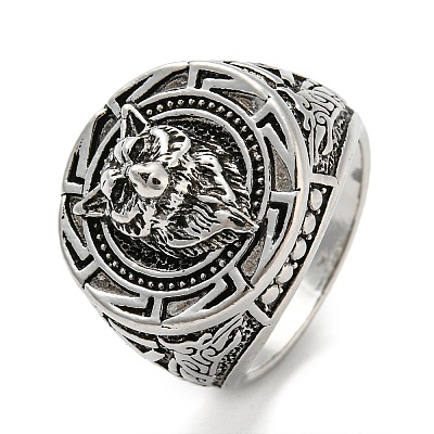 Alloy Wolf Finger Rings for Men LS-PW23022245202-1