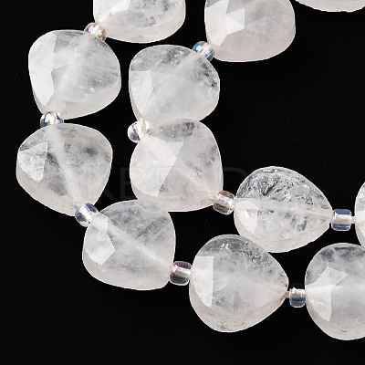 Natural Quartz Crystal Beads Strands G-P570-E21-02-1