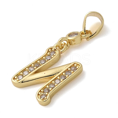 Brass Micro Pave Cubic Zirconia Pendants KK-M319-02G-N-1