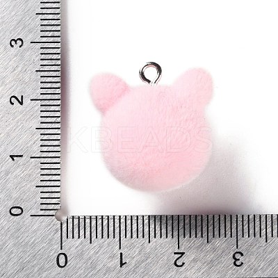 Flocking Resin Cute Pendants RESI-A040-01A-1