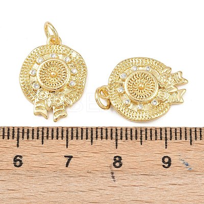 Brass Micro Pave Cubic Zirconia Pendants KK-G544-41G-1
