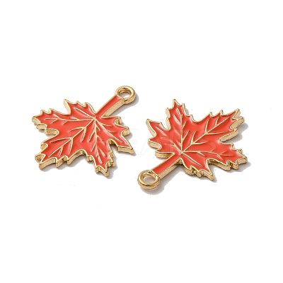 Thanksgiving Day Alloy Enamel Pendants PALLOY-E028-07LG-1