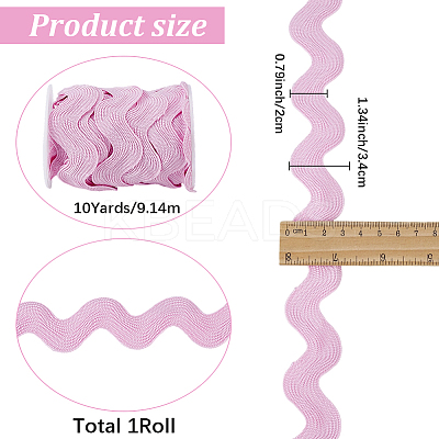 10 Yards Polyester Lace Ribbon OCOR-GF0006-01-1
