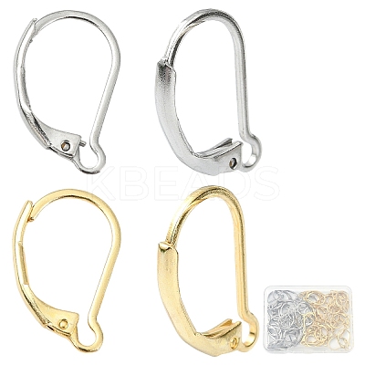 60Pcs 2 Colors 304 Stainless Steel Leverback Earring Findings STAS-YW0002-69-1