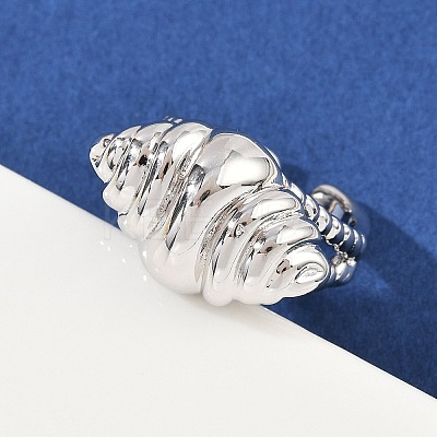 Brass Cuff Rings for Women RJEW-H256-20-P-1