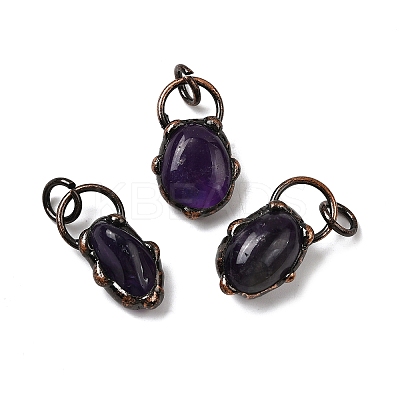 Natural Amethyst Pendants G-B149-08R-01-1