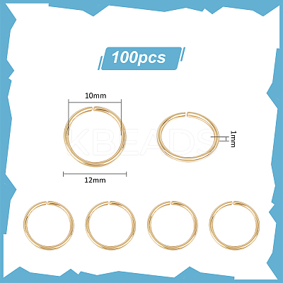 100Pcs 304 Stainless Steel Open Jump Rings STAS-UN0055-24-1