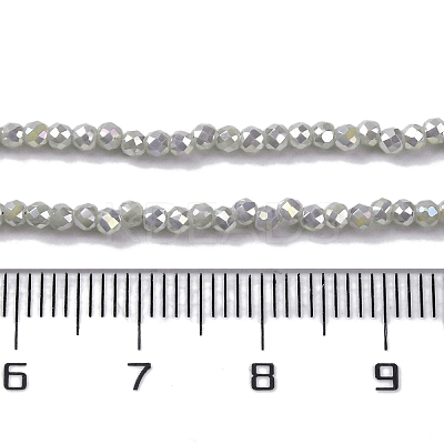 Transparent Electroplate Glass Beads Strands EGLA-H107-01A-B02-1