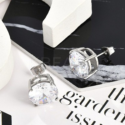 304 Stainless Steel Stud Earrings for Women EJEW-F351-01P-1