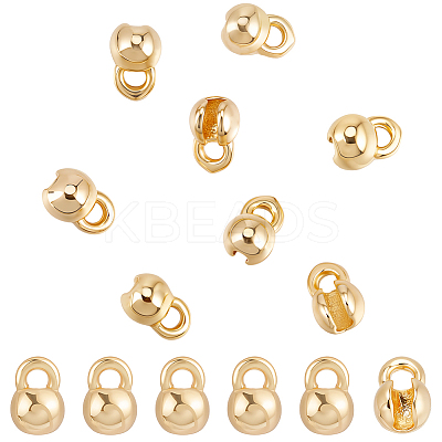 40Pcs Brass Bead Tips KK-BBC0025-34-1