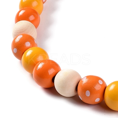 Thanksgiving Day Theme Wooden Beaded Pendant Decorations LS-HJEW-K036-01A-1