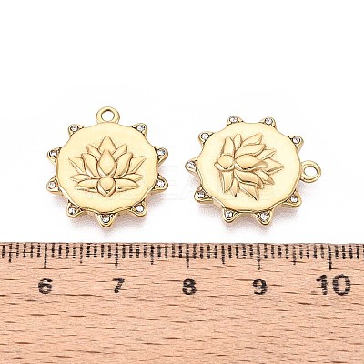 Ion Plating(IP) 304 Stainless Steel Rhinestone Pendants STAS-N109-254G-1
