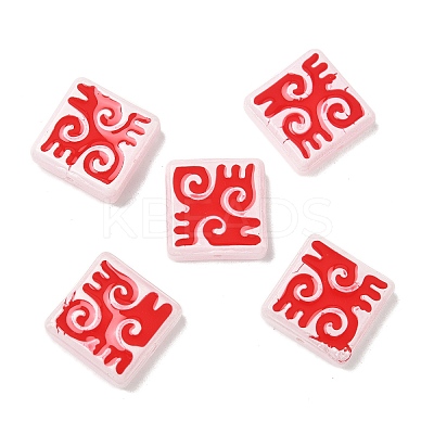 Dyed & Heated Baking Paint Glass Beads LAMP-D004-03B-1