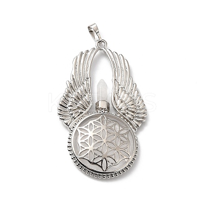 Natural Quartz Crystal Big Pendants G-R486-02P-09-1