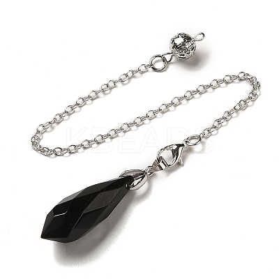 Natural Obsidian Dowsing Pendulum Big Pendants G-H286-03P-06-1