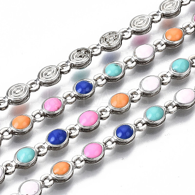 Brass Enamel Chains CHC-T012-22P-1