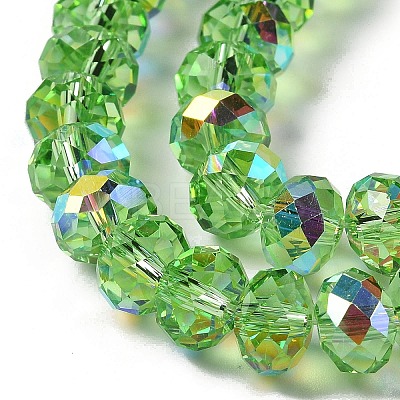 AB Color Plated Transparent Electroplate Beads Strands EGLA-H104-06J-1