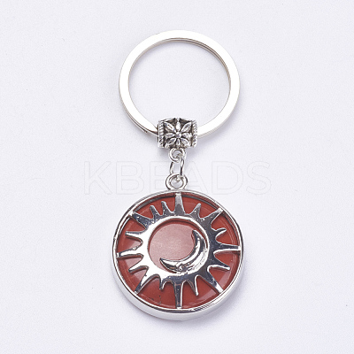 Natural Red Jasper Keychain KEYC-G043-B09-1