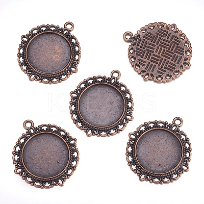 Zinc Alloy Pendant Settings for Cabochon & Rhinestone LS-PALLOY-A15290-R-LF-1