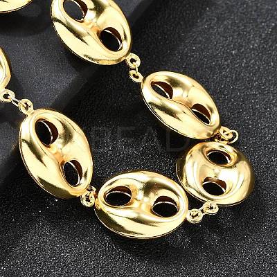 304 Stainless Steel Link Bracelets for Women LS-BJEW-P354-05G-1