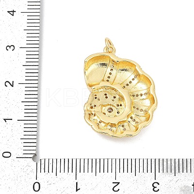 Brass Micro Pave Cubic Zirconia Pendants KK-H203-07G-1