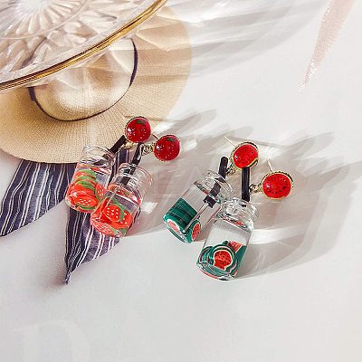 Glass Bottle Pendants CRES-NB0001-07-1