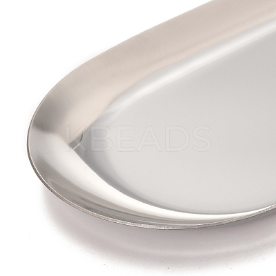 Non-Tarnish Oval 430 Stainless Steel Jewelry Display Plate STAS-P289-03P-1