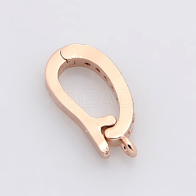 Brass Micro Pave Cubic Zirconia Enhancer Shortener Pendant Bails ZIRC-P007-03RG-NR-1
