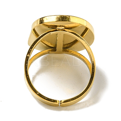 Ion Plating(IP) 304 Stainless Steel Open Cuff Rings RJEW-C079-19G-01-1