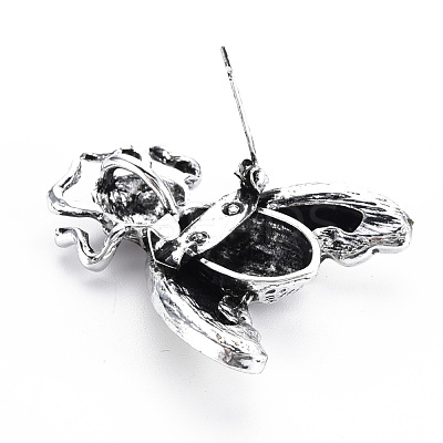 Natural White Shell Cicada Brooch PALLOY-Q438-005B-RS-1