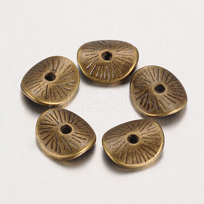 Tibetan Style Wavy Spacer Beads TIBEP-A11067-AB-FF-1