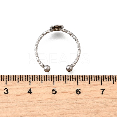 304 Stainless Steel Cuff Ring Components RJEW-H250-03D-P-1
