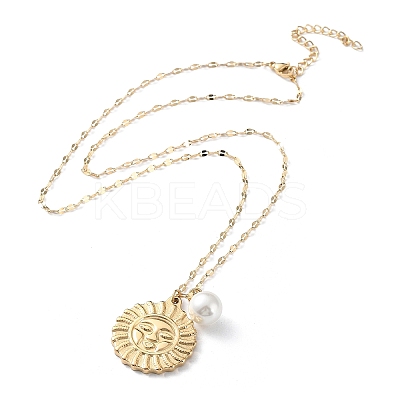 Golden 304 Stainless Steel Pendant Necklace SA1727-2-1