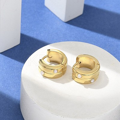 304 Stainless Steel Hoop Earrings for Women EJEW-C096-64G-1