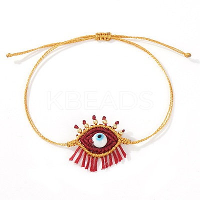Bohemian Handmade Evil Eye with Tassels Charm Bracelets DD3268-5-1